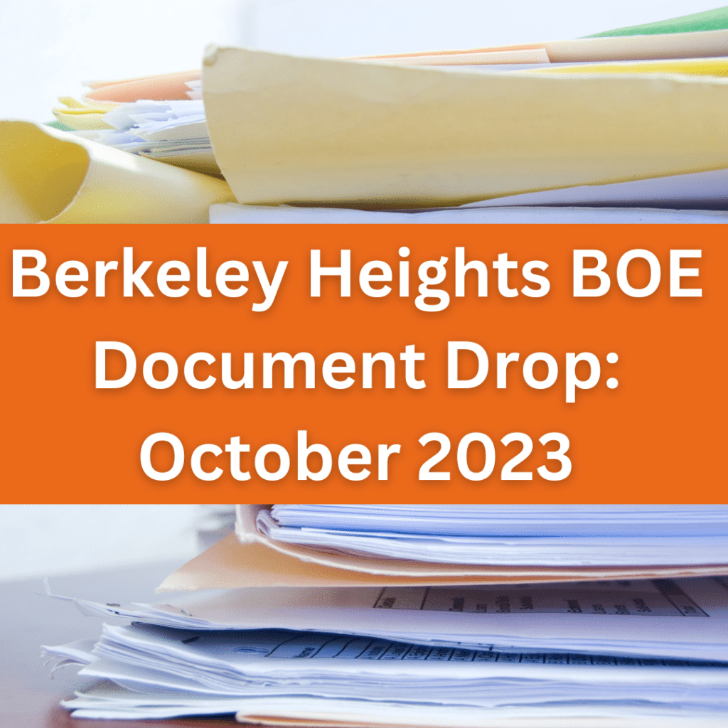 Berkeley Heights BOE Document Drop October 2023