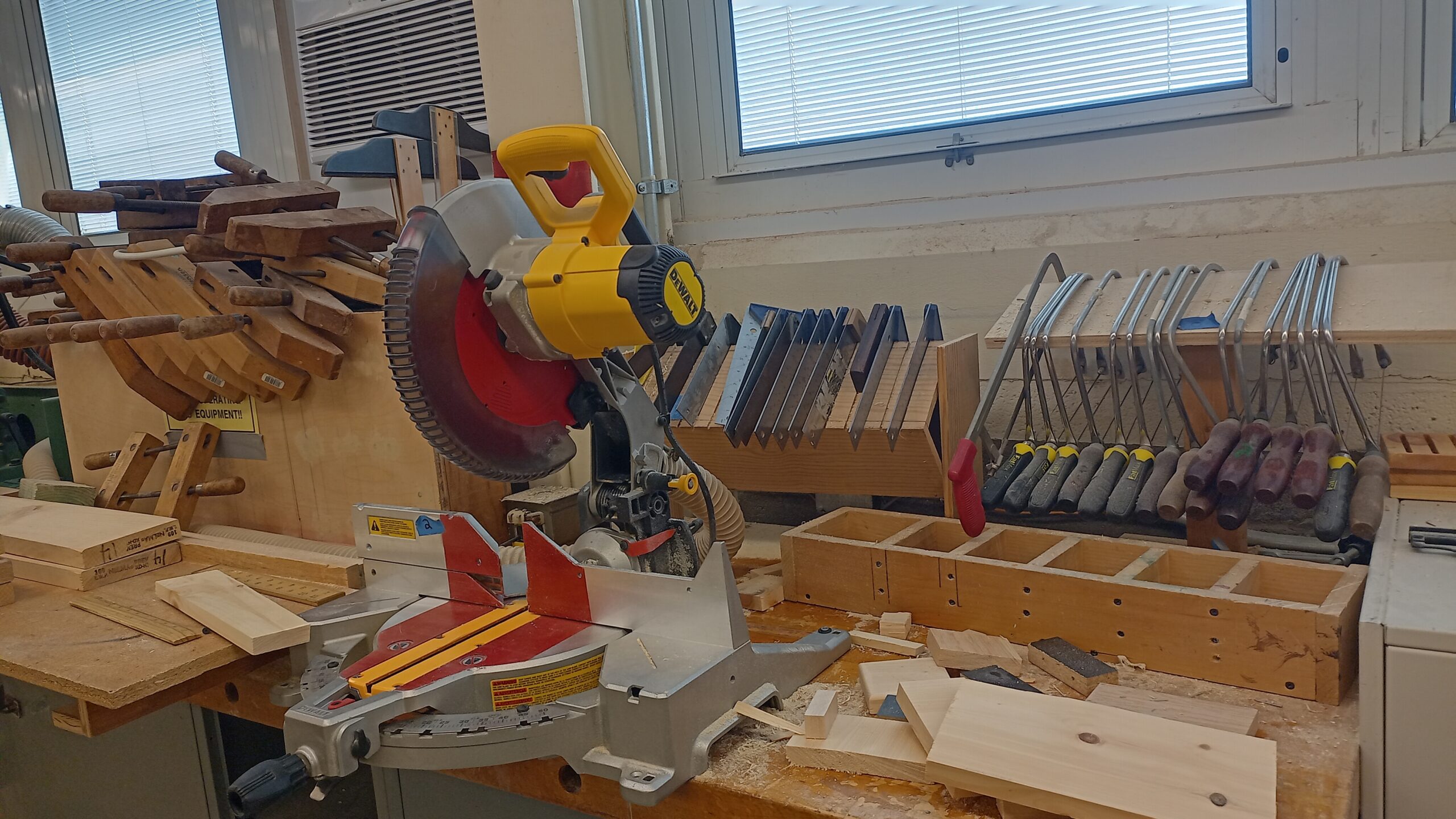 Miter saw station and woodworking tools